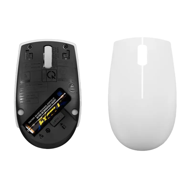 Mouse Wireless Lenovo 300 Compact Fără fir Alb