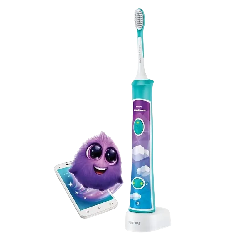 Электрическая звуковая зубная щетка Для детей Philips Sonicare For Kids Бирюзовый