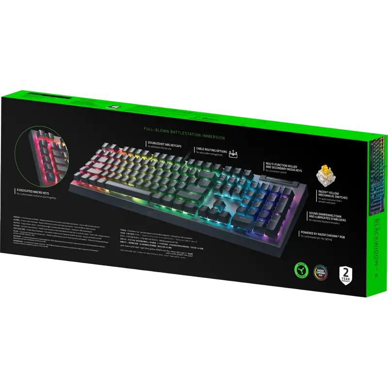 Tastatură Razer BlackWidow V4 Mecanic Negru