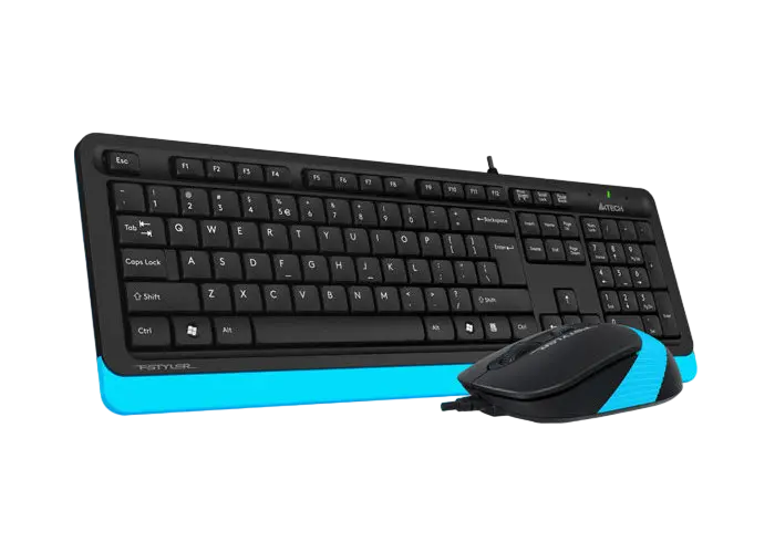 Set Tastatură + Mouse A4Tech F1010 Membrană Albastru