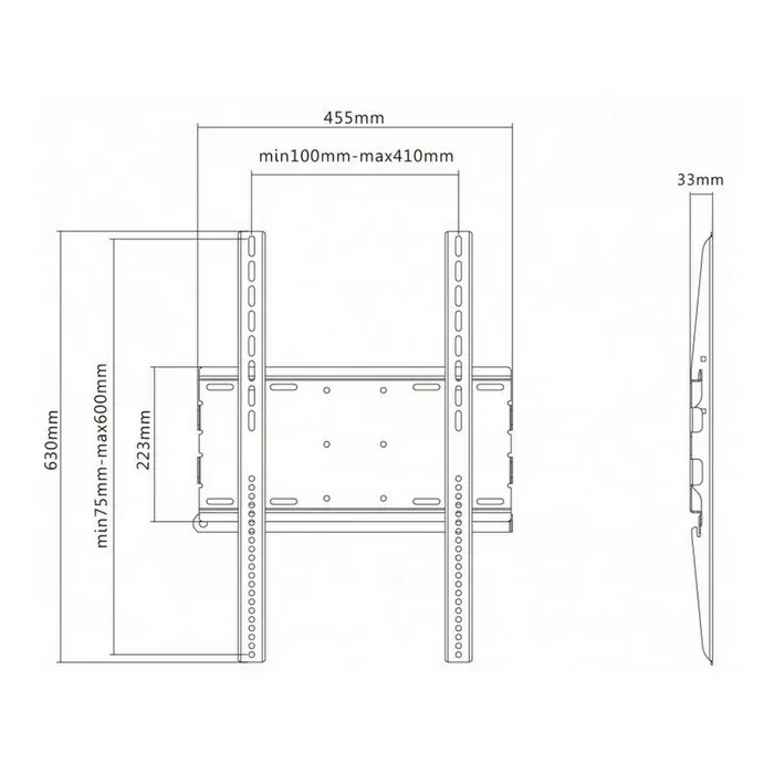 Suport pentru televizor Reflecta Plano Portrait 70-4061 Negru