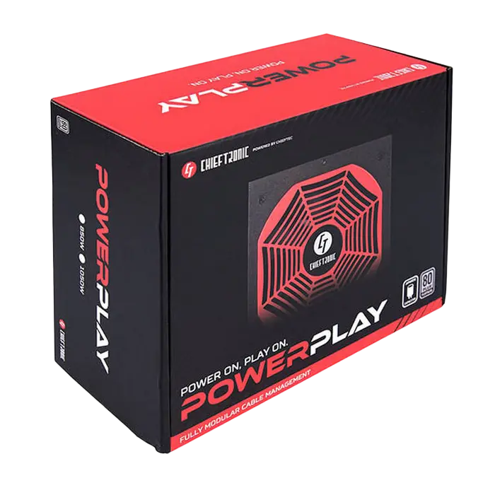 Tip Блок питания для компьютеров Chieftec GPU-850FC PowerPlay Gold Series ATX Черный