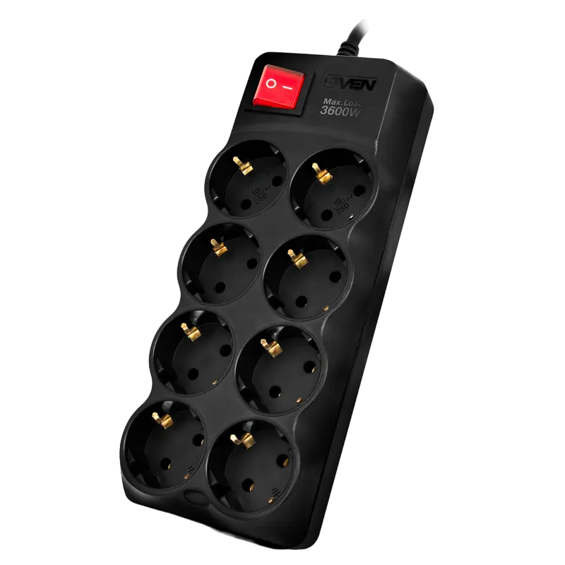 Prelungitor electric SVEN SF-08-16 Negru