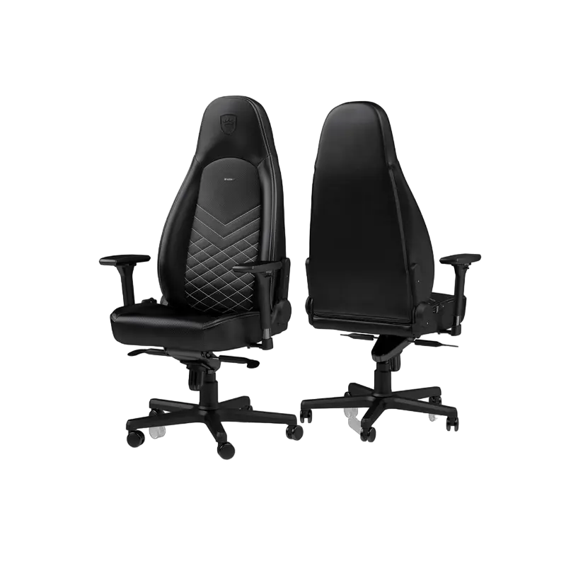Scaun Gaming Noblechairs Icon PU Piele Negru/Alb