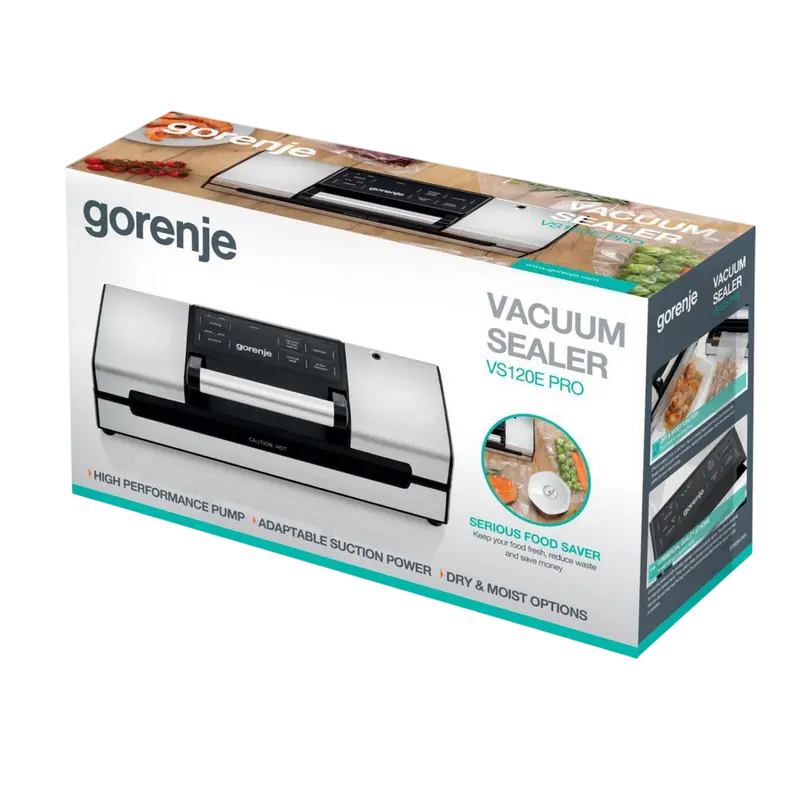 Aparat de vidat Gorenje VS120E PRO Oțel inoxidabil