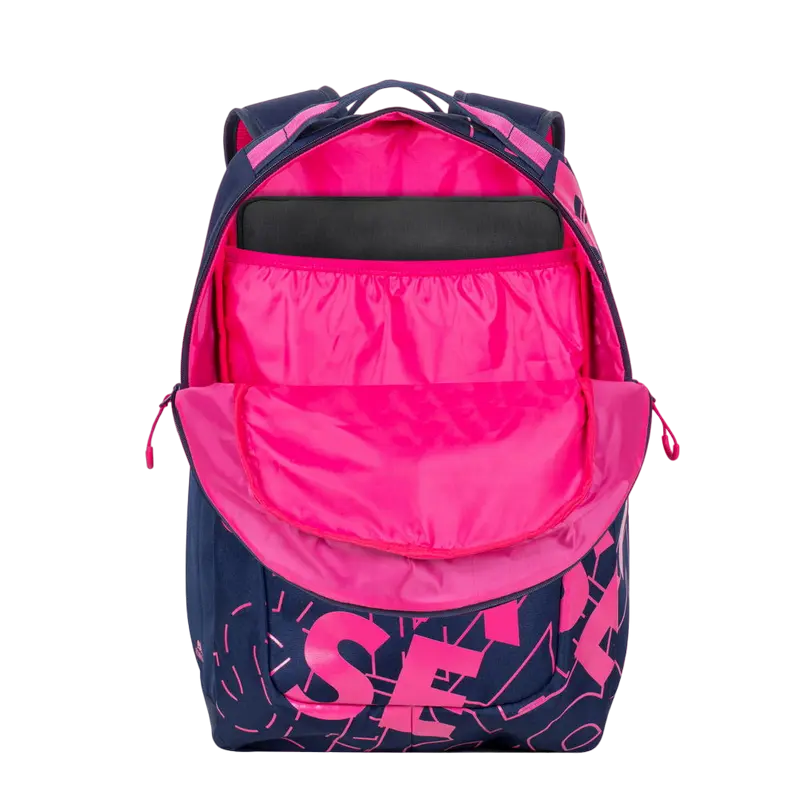 Повседневный рюкзак Rivacase Heide Темно-синий/Розовый