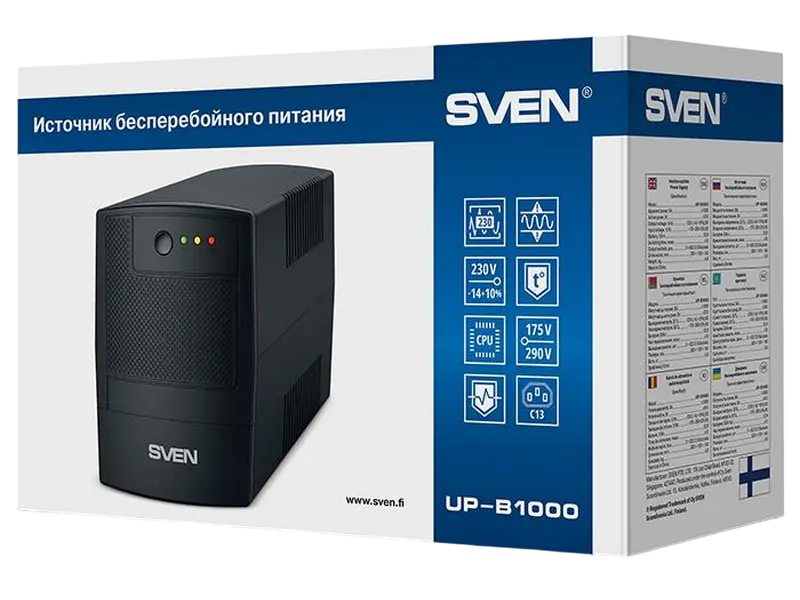 Sursă de alimentare neîntreruptibilă SVEN UP-B1000 Negru