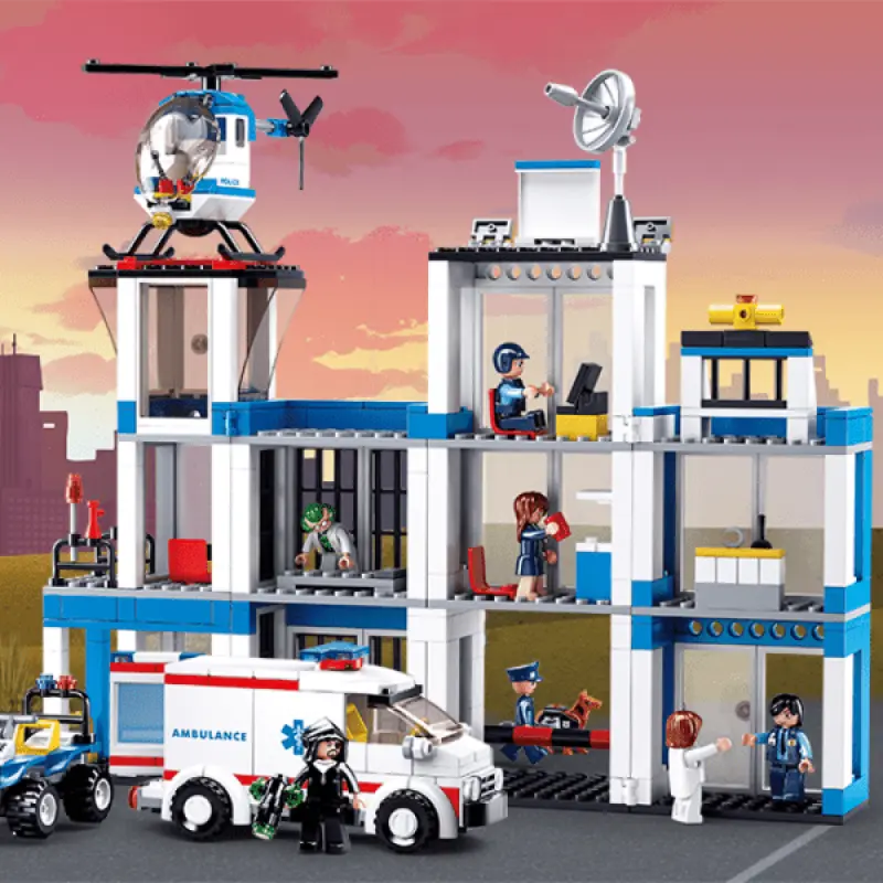 Конструктор Sluban Police - Headquarters Синий