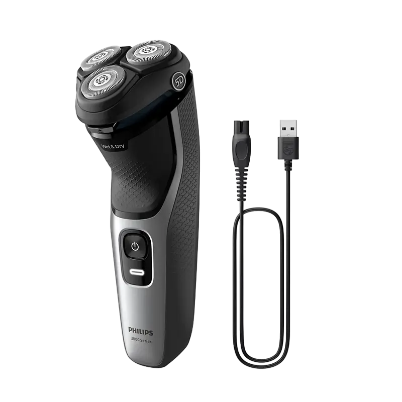 Электробритва мужская Philips 3000 Series Чёрный | Серебристый