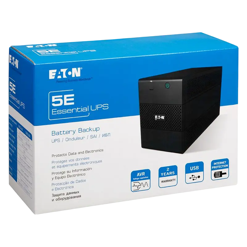 Sursă de alimentare neîntreruptibilă Eaton 5E850IUSB Negru