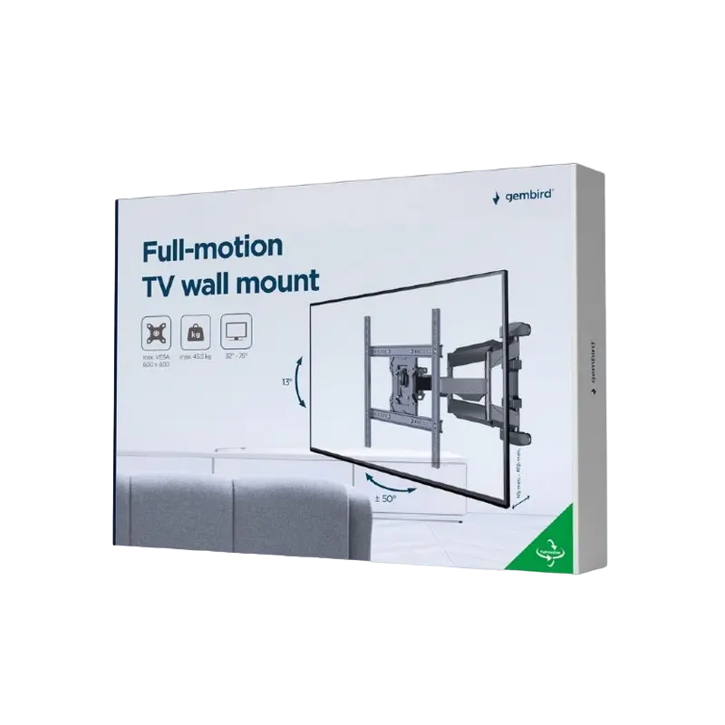 Suport pentru televizor Gembird WM-75ST-01 Negru