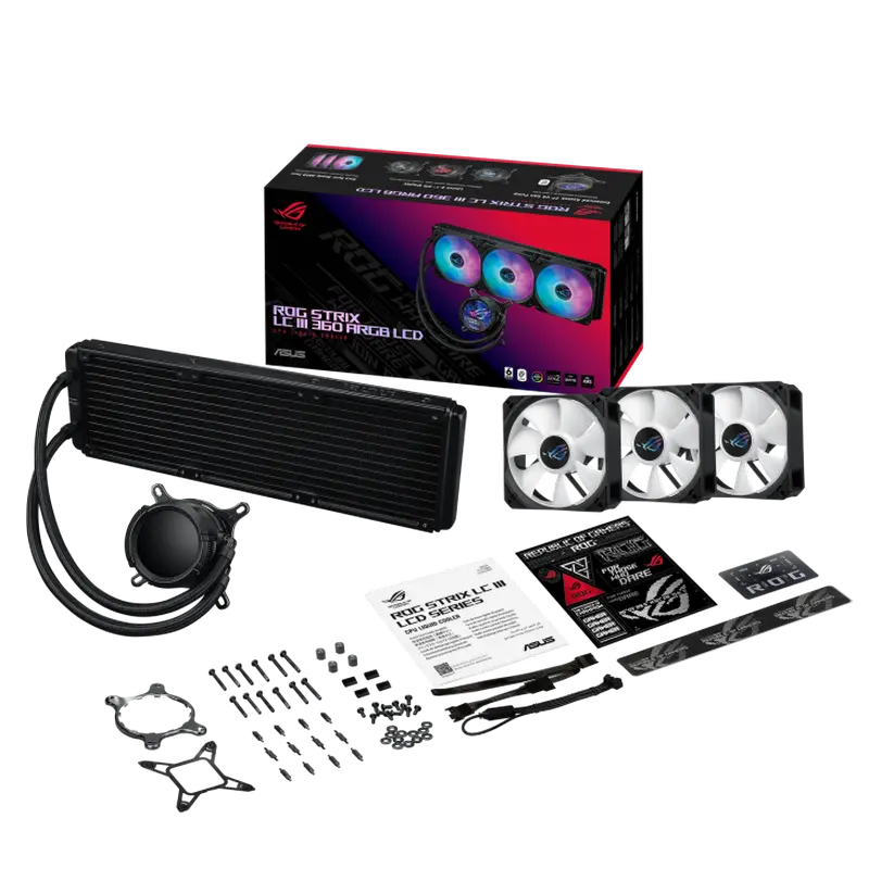 Кулер для процессора ASUS ROG Strix LC III 360 ARGB LCD 120 мм
