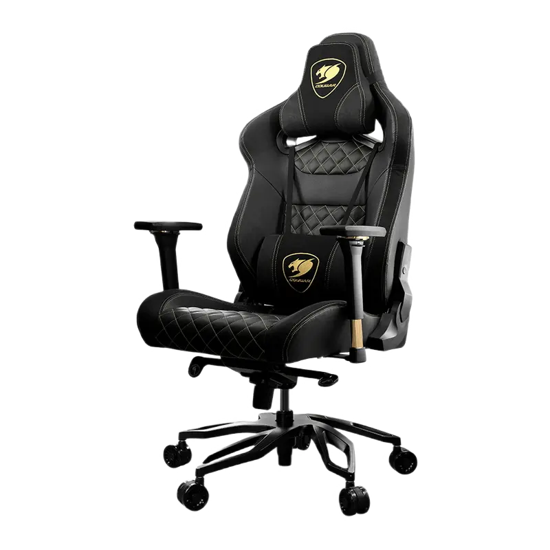 Игровое кресло Cougar Armor Titan Pro ПВХ Кожа Черный/Золотой