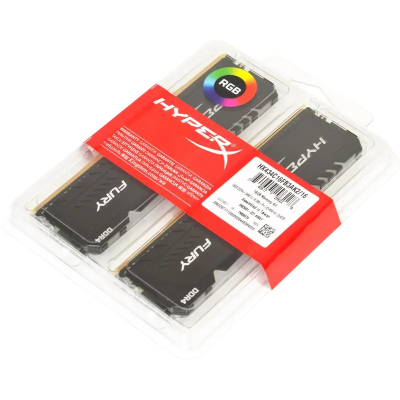 Memorie RAM Kingston HyperX FURY RGB HyperX FURY 32GB Negru