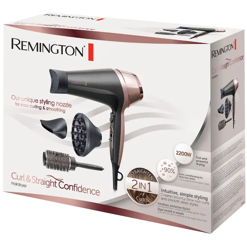 Фен Remington Curl & Straight Чёрный