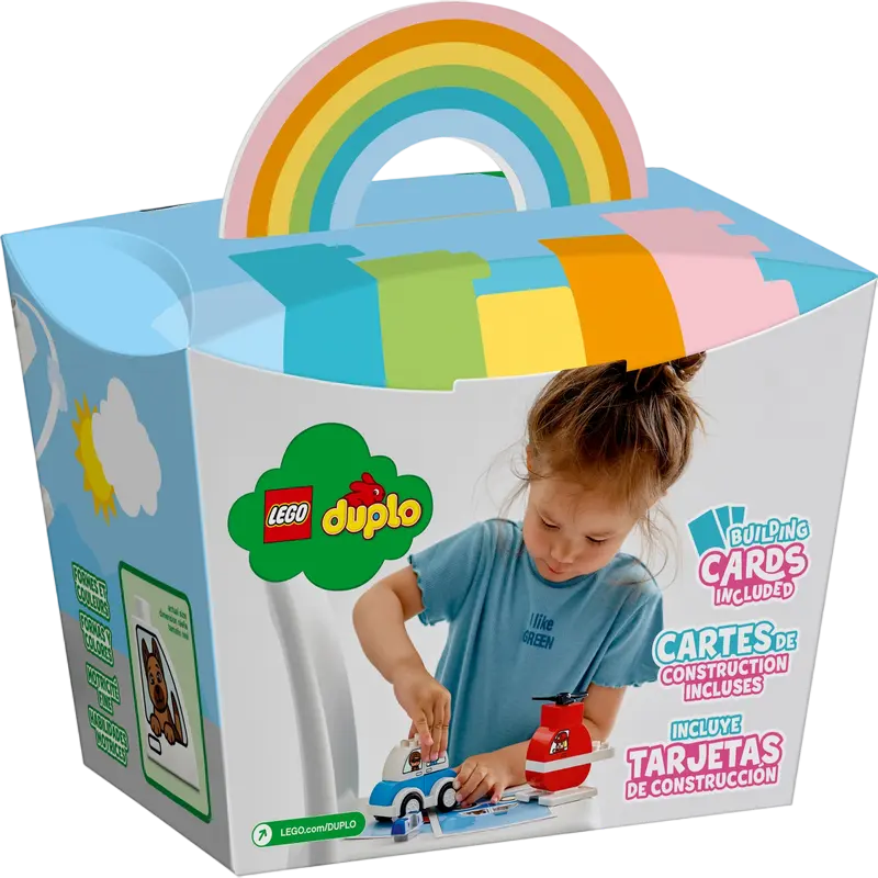 Constructor LEGO Fire Helicopter & Police Car Multicolor