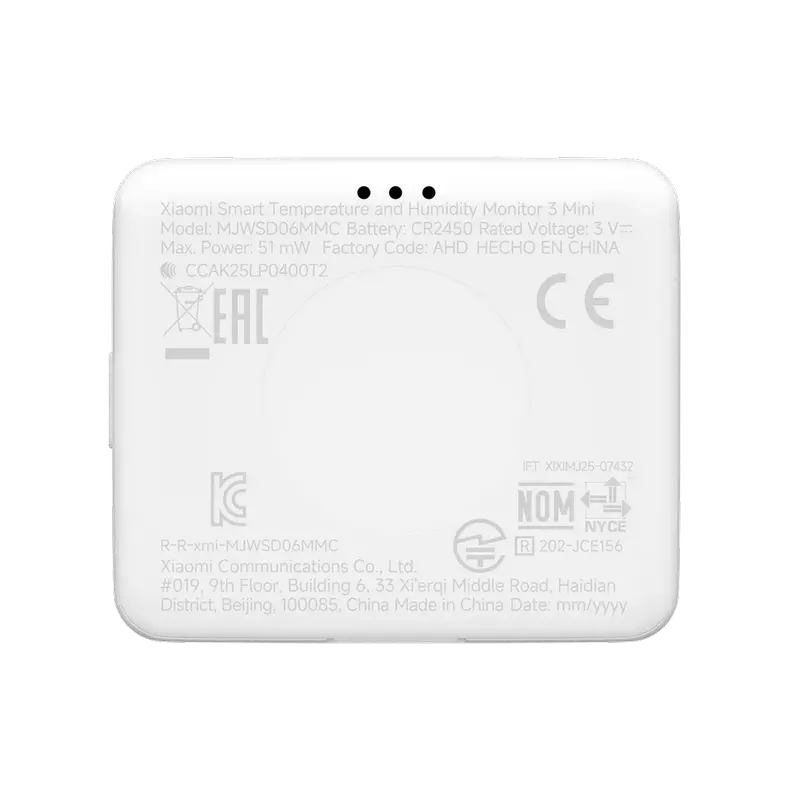 Датчик температуры и влажности Xiaomi Monitor 3 Mini Белый