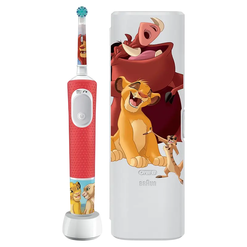 Periuță de dinți electrică Braun Pro Kids Lion King Rosu | Negru