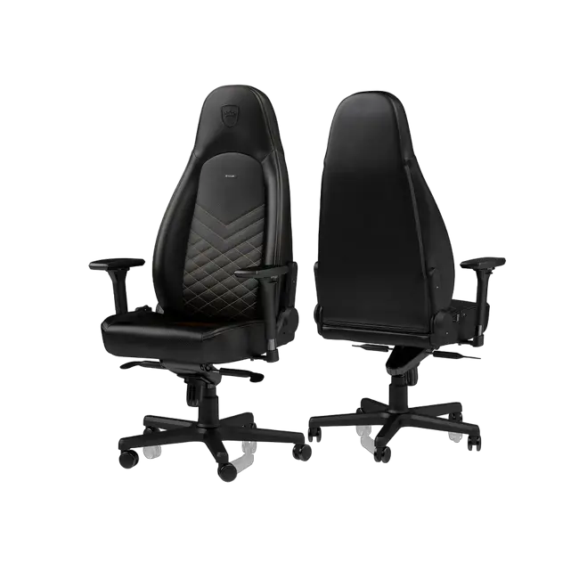 Scaun Gaming Noblechairs Icon PU Piele Negru/Auriu