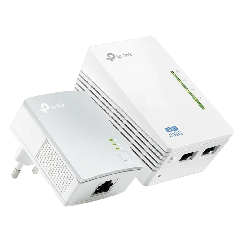 Wi-Fi + Powerline адаптер TP-LINK AV600 Белый