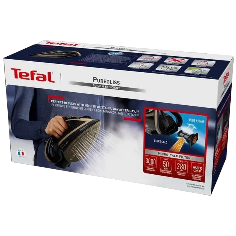 Утюг Tefal Puregliss Черный/Медный