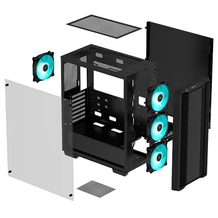 Компьютерный корпус Deepcool CC560 Mesh V2 WH Midi-Tower Черный