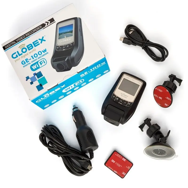 Автомобильный видеорегистратор Globex GE-100w Черный