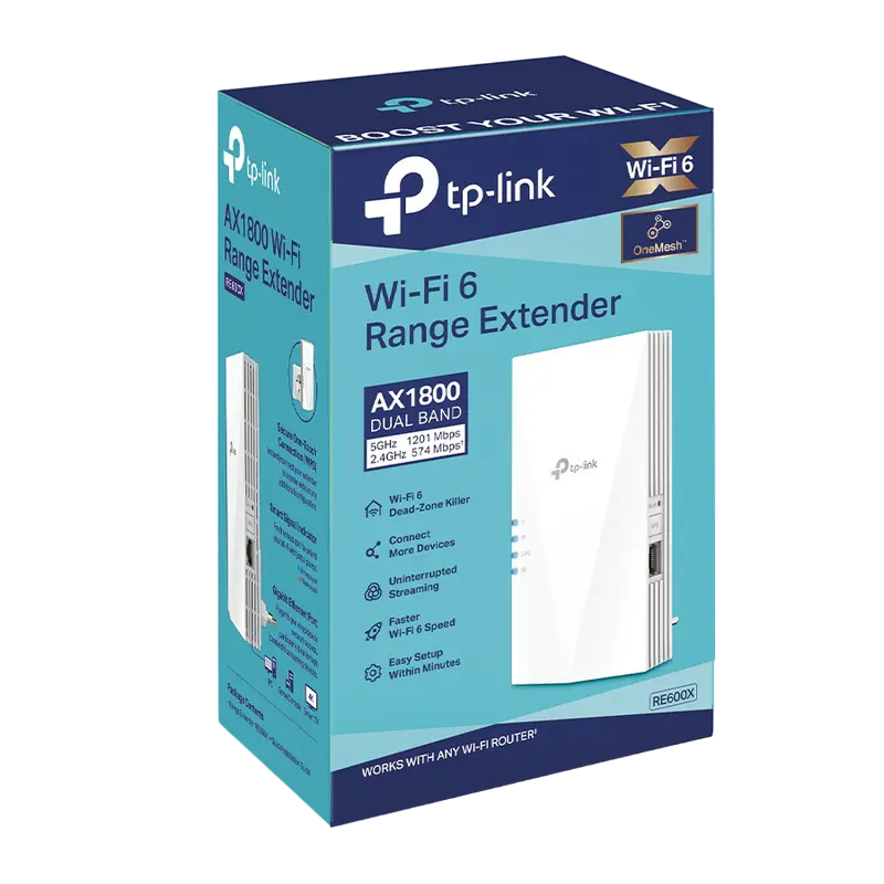 Amplificator de semnal Wi‑Fi TP-LINK RE600X Alb