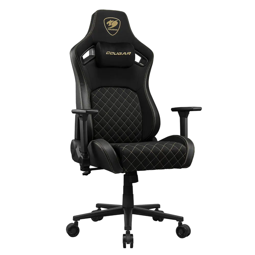 Scaun Gaming Cougar Defensor PU Piele,Țesătură Gold F