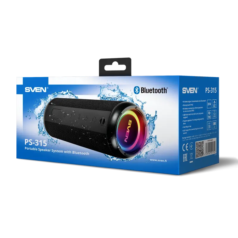 Портативная колонка SVEN PS-315 Чёрный