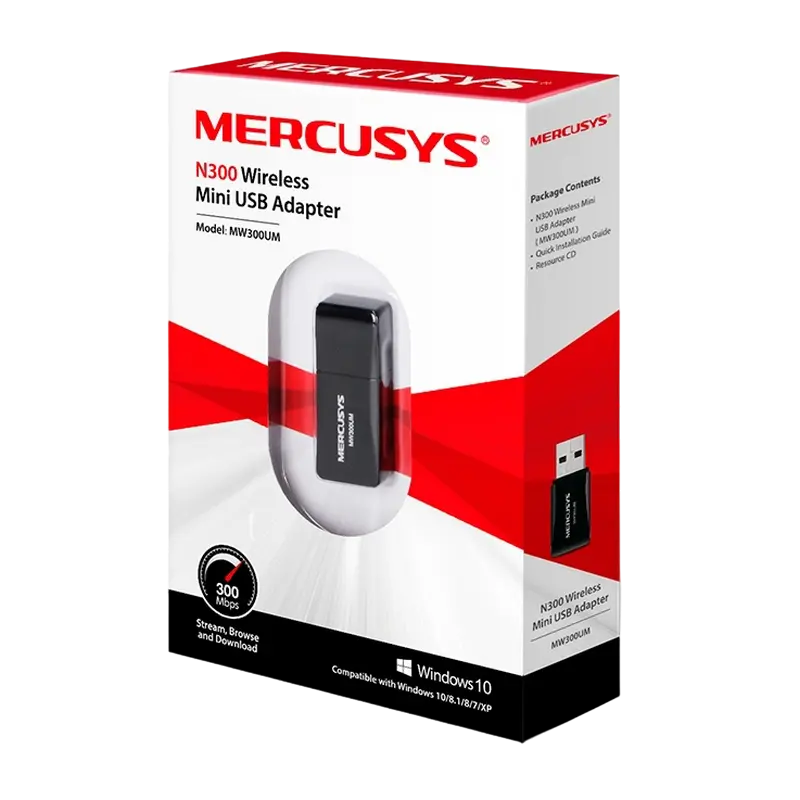 USB Aдаптер MERCUSYS MW300UM Черный