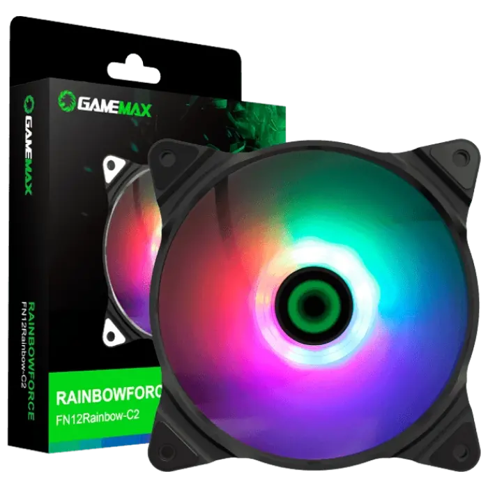 Вентилятор для ПК Gamemax FN-12Rainbow-C2 120 мм Черный
