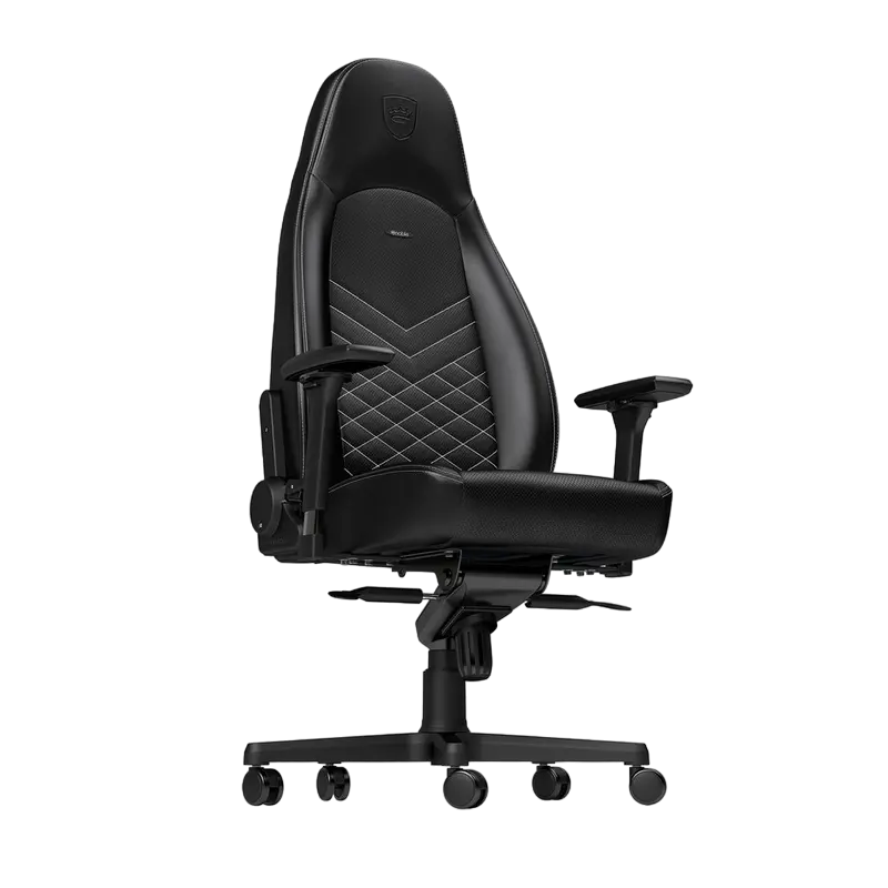 Scaun Gaming Noblechairs Icon PU Piele Negru/Alb