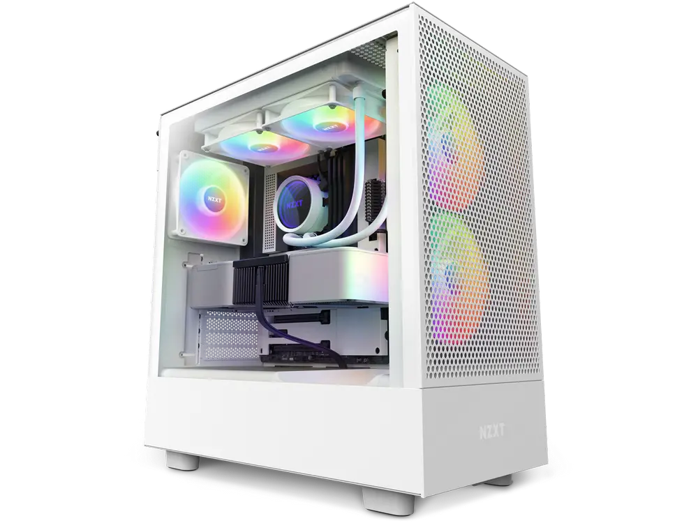 Carcasă PC NZXT H5 Flow RGB Midi-Tower Alb
