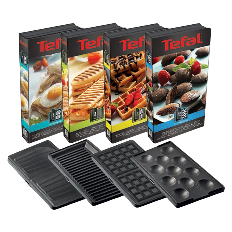 Aparat pentru sandwich multifunctional Tefal Snack Collection Negru / Argintiu