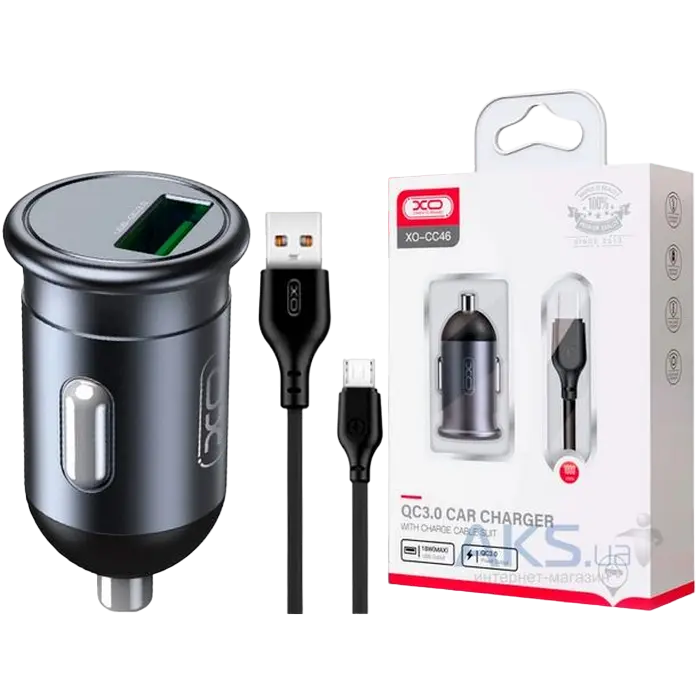 Incărcător auto XO CC46 Negru