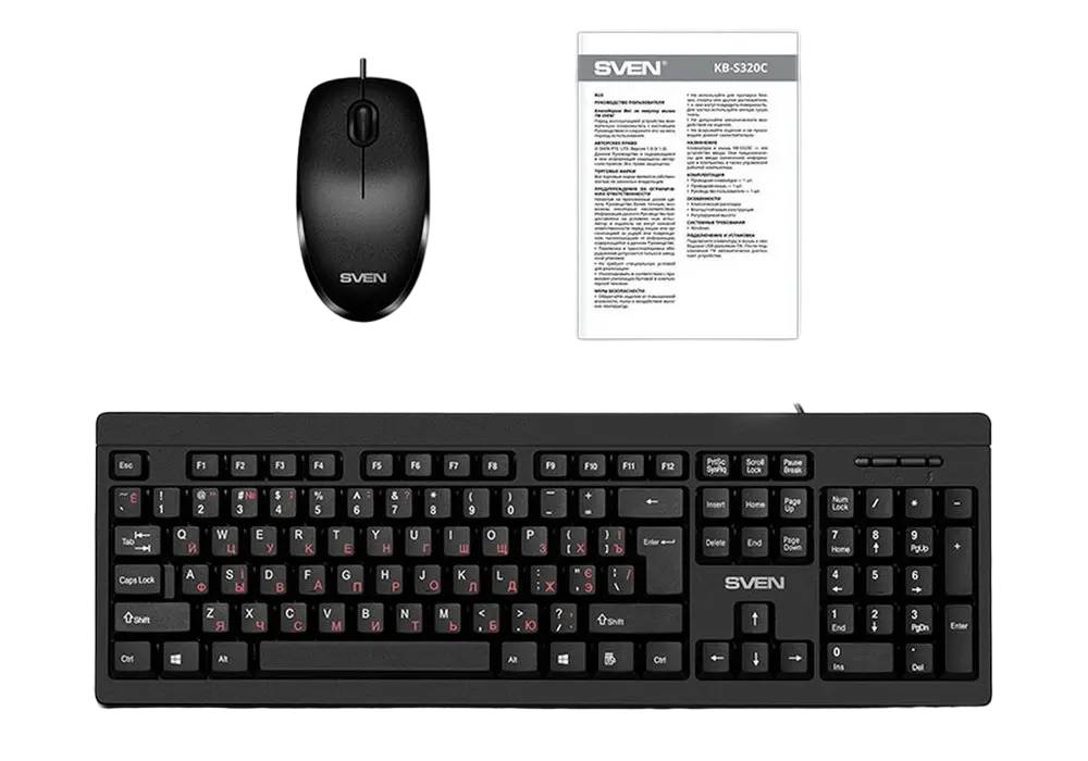 Клавиатура и мышь SVEN KB-S320C Мембрана Черный