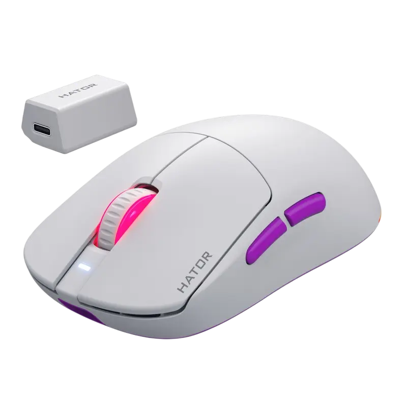 Игровая мышь HATOR Quasar 3 Ultra 8K Беспроводное,Проводное Белый