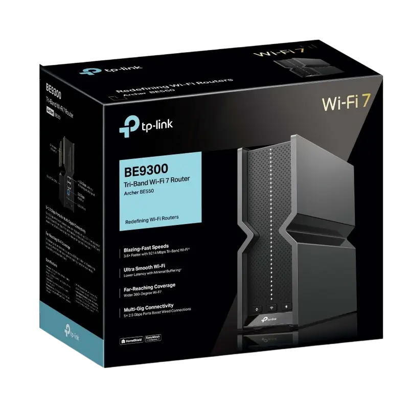 Беспроводной маршрутизатор TP-LINK Archer BE550 Черный