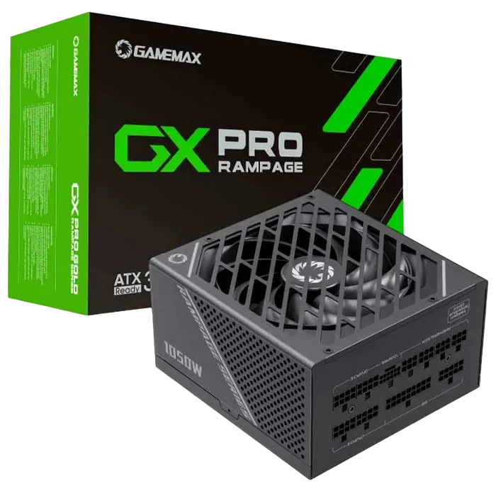 Tip Блок питания для компьютеров Gamemax GX-1050 PRO ATX Черный