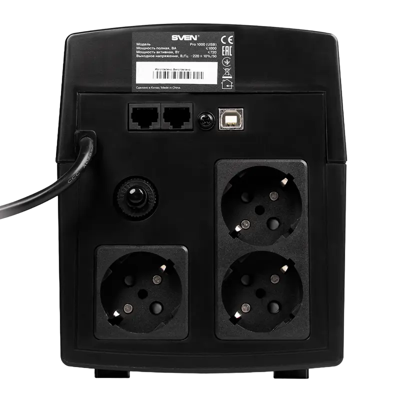 Sursă de alimentare neîntreruptibilă SVEN Pro 1000 Negru