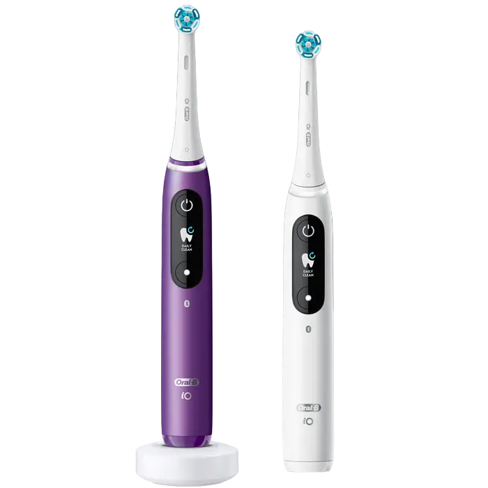 Periuță de dinți electrică Pentru adulți Braun iO 8 Duo Alabastru alb | Ametrin violet