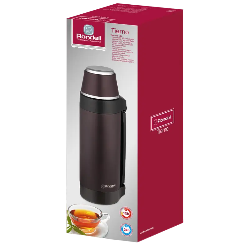 Термос Rondell Tierno Бордовый