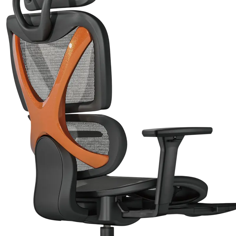 Scaun de birou Lumi CH05-22 Textil Negru | Portocaliu