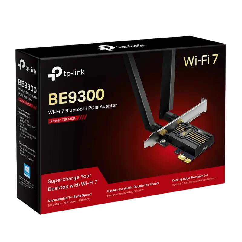 Сетевой адаптер PCIe TP-LINK Archer TBE552E Черный