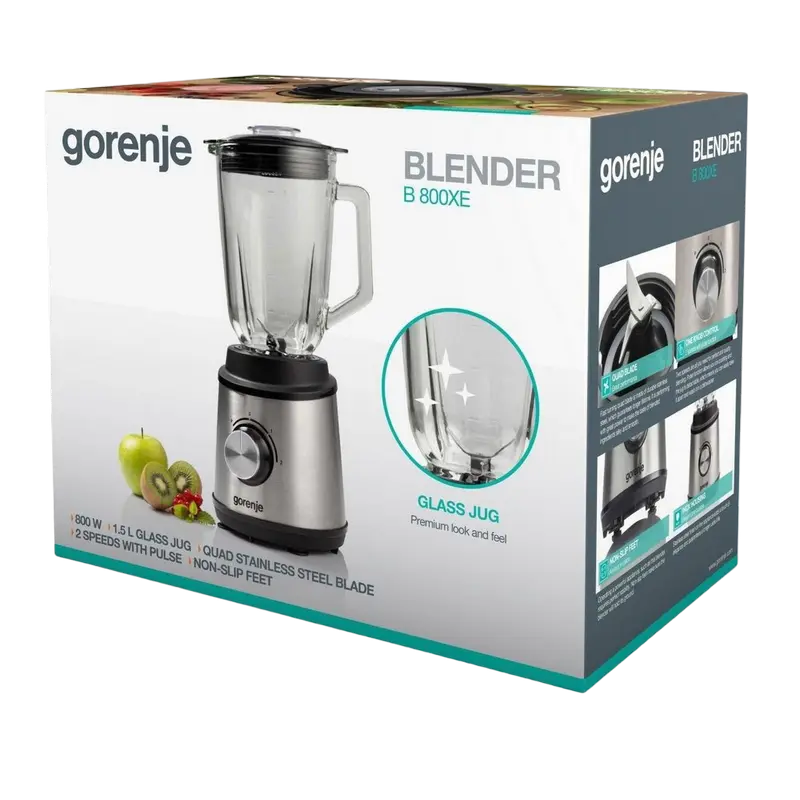Стационарный блендер Gorenje B800XE Нержавеющая сталь