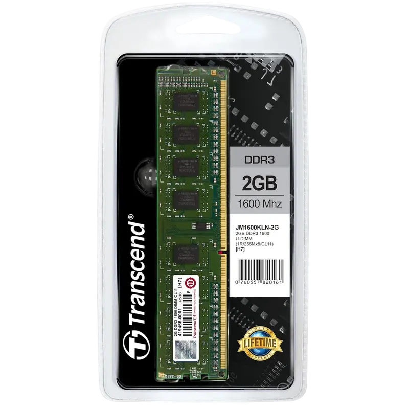 Memorie RAM Transcend PC12800 JetRam 2GB Verde
