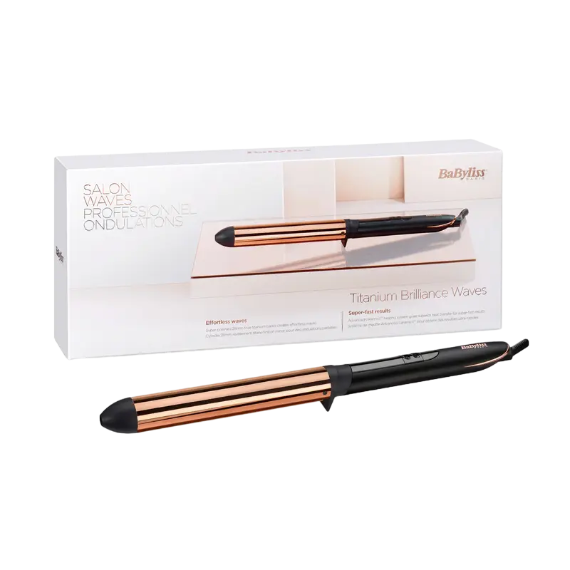 Плойка BaByliss Titanium Brilliance C455E Черный | Золотистый