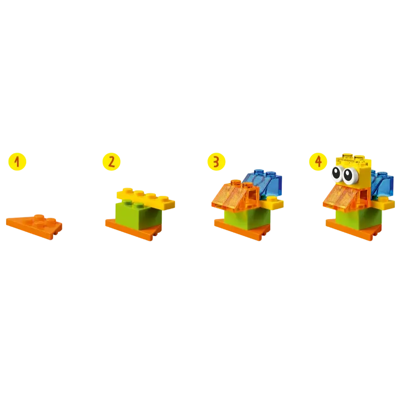 Конструктор LEGO Creative Transparent Bricks Разноцветный