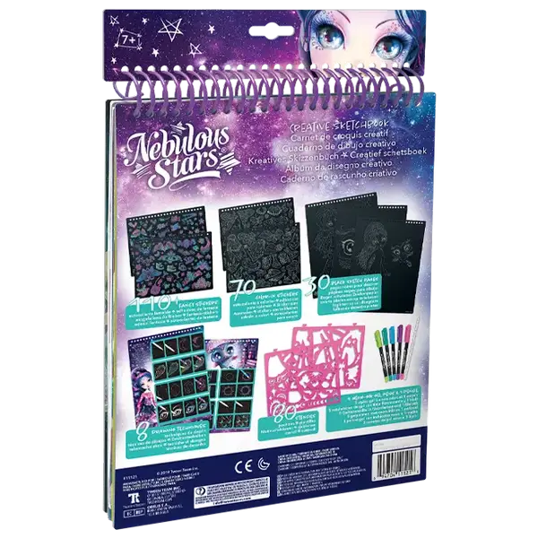 Nebulous Stars Zentangle Black Pages Eclipsia